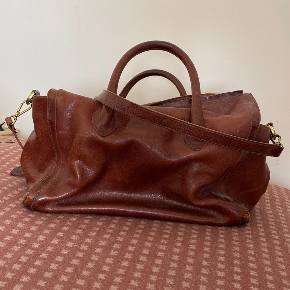 Brown leather Madewell purse